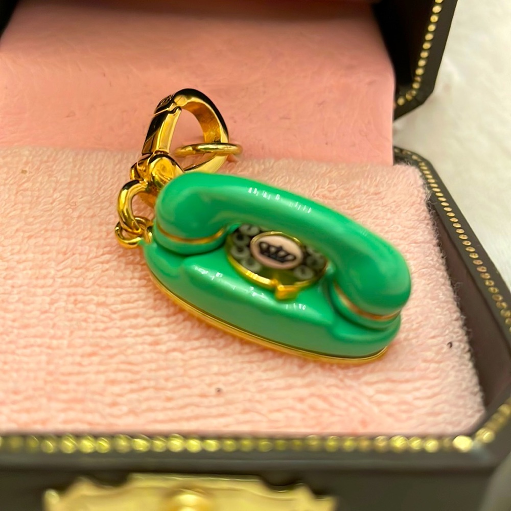 Juicy couture princess phone telephone charm NWT tagged box YJRU2198 rare